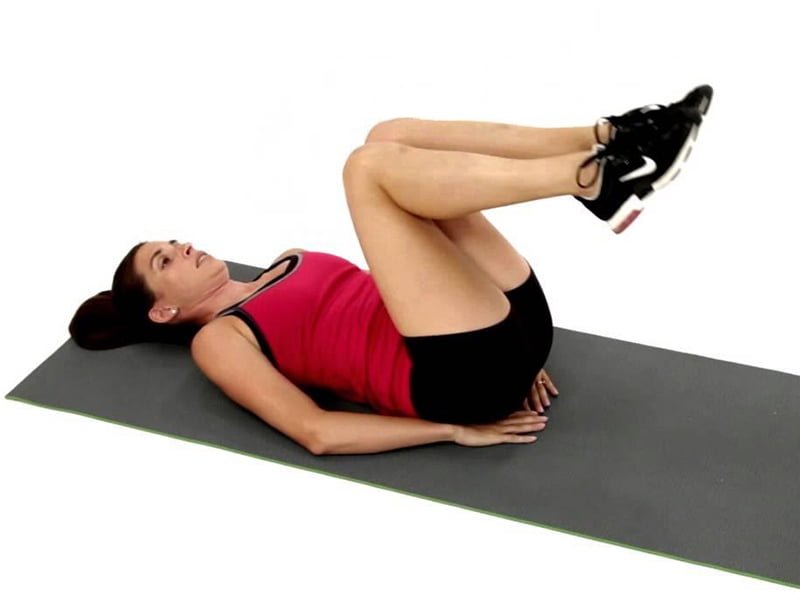 Bài tập gập bụng nâng chân