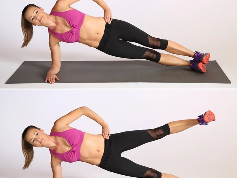 Bài tập plank nâng chân một bên