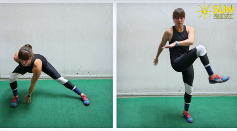 Bài tập Side Lunge with Knee