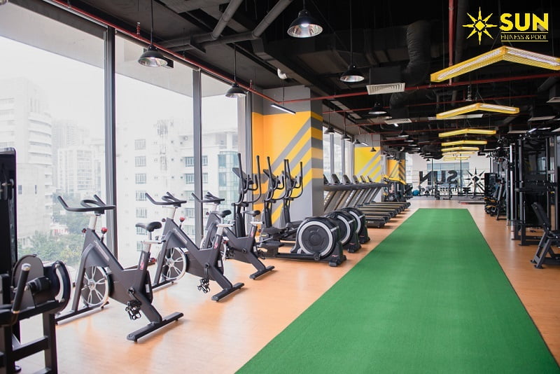 Phòng gym đẹp SUN Fitness & Pool cơ sở Tôn Thất Thuyết