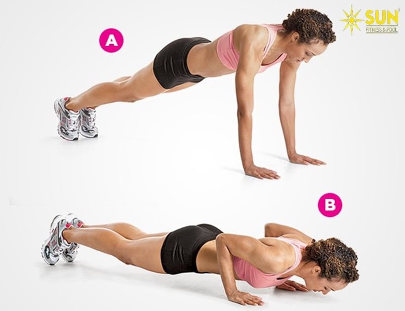 Cách thực hiện động tác chống đẩy