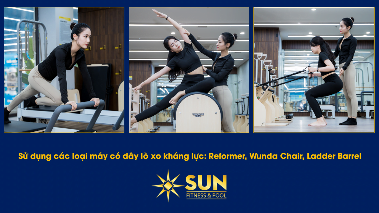 Một số hình ảnh tập luyện Pilates cùng huấn luyện viên tại cơ sở 82 Nguyễn Tuân