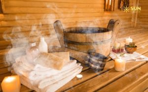 Có kinh xông hơi được không